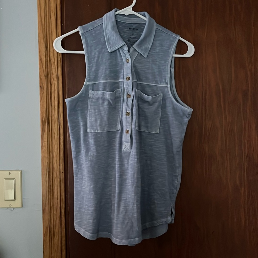 Collared Tank Top